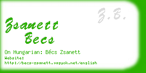 zsanett becs business card